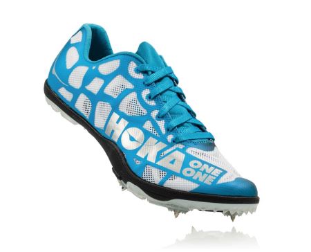 Hoka Rocket LD Track Spikes Barbati - Cuie Atletism Albi / Albastri | RO-P7lxWUQ